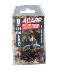 Obratlík s Karabinou Rolling Swivel & Hooked Snap