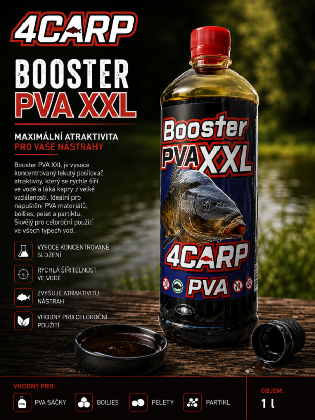 Booster XXL 1 l PVA - Druh:: Monsterfish