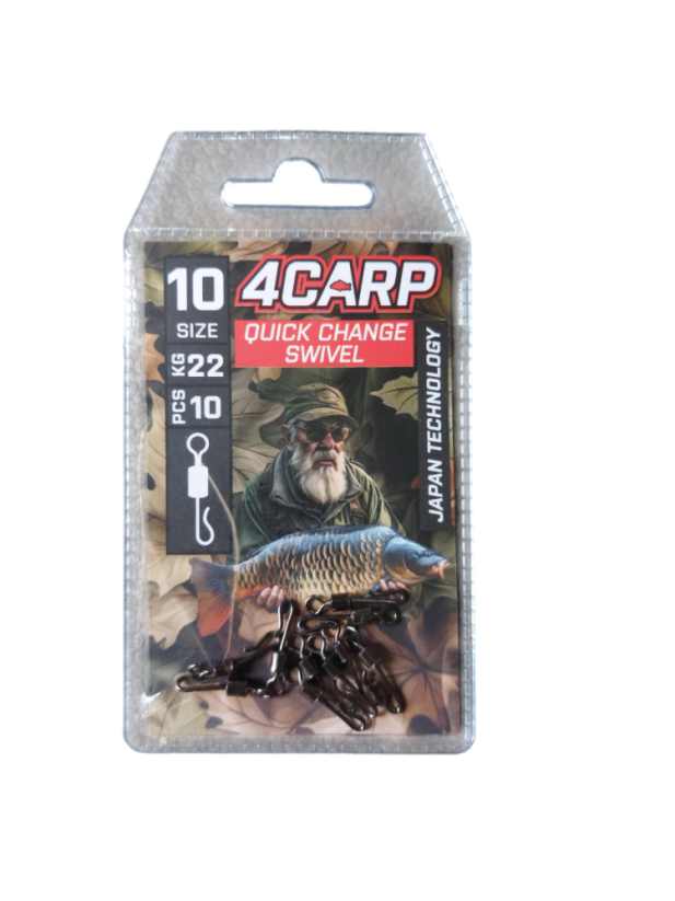 Obratlík Quick Change Swivel Black Matt - Obratlík : 10/22 kg