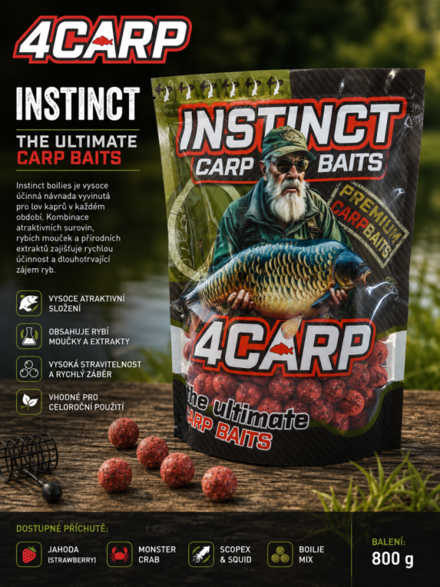 Boilies Instinct 800 g - Boilies druh:: Mrtvola
