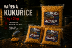 Vařená kukuřice a partikl pro kapry | 1 kg a 3 kg | 4Carp
