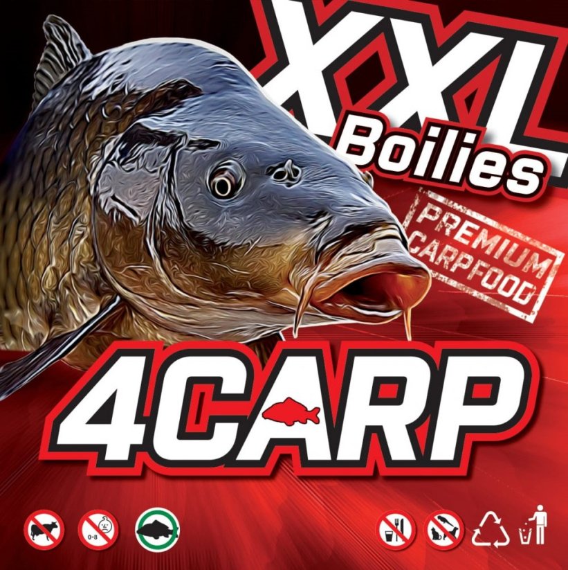 Krmné Boilies 4Carp 8 kg - Krmné boilies: Krvavá játra/Patentka